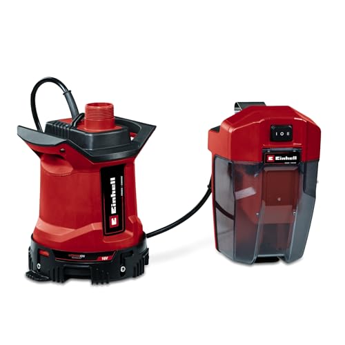 Einhell Akku-Schmutzwasserpumpe GE-DP 18/25 LL Li-Solo Power X-Change (18 V, 7.000 L/h Fördermenge, flachabsaugend, 5 m Förderhöhe, ECO- und BOOST-Modus, ohne Akku)