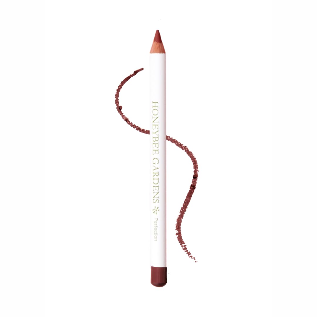 Honeybee Gardens Irresistible Lip Liner In Perfection, Mocha Rose Color, Long-Lasting, Gluten-Free, Vegan, 0.04 oz