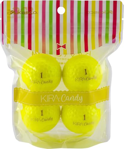 キャスコ(Kasco) キャスコ KIRA Candy イエロー 4個入りパック