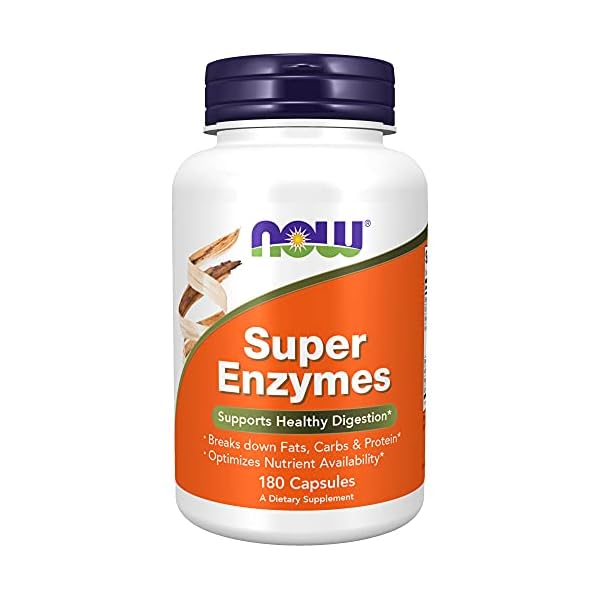 NOW Supplements, Super Enzymes, Formulated with Bromelain, Ox Bile, Pancreatin and Papain,180 Capsules