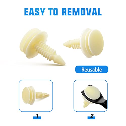 Yesker 25Pcs Door Trim Panel Clips Car Retainers Clips, Gm Front Door Trim Panel Retainers Clip Automotive Body Parts Replacement For Gm 10153057 Chevy Buick Gmc Jimmy Pontiac Grand Prix 8Mm Hole #TOP4