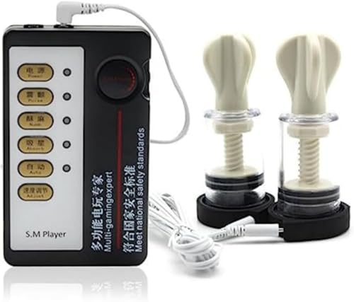 Nipple Suckers Breast Pump Electric Shock Nipple Sucker Breast Pump Nipple Suckers Adult Women Electric Shock Breast Cup Suction Pump for Adult Women Toys Black