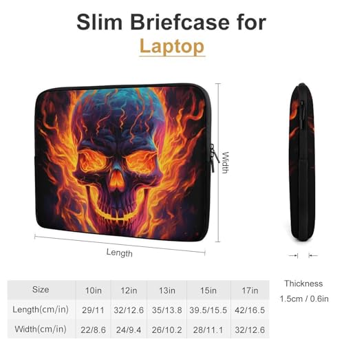 Funda para portátil con diseño de calavera 15 pulgadas miniatura 2