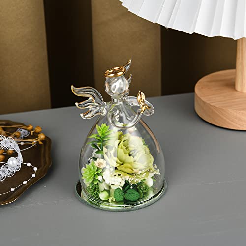 Artificial Flowers Angel Birthday Gifts For Women, Angel Rose In Glass Mom Gift For Mothers Day, Valentines Day, Christmas And Wedding Gifts For Couple (Angel-N005) #TOP4