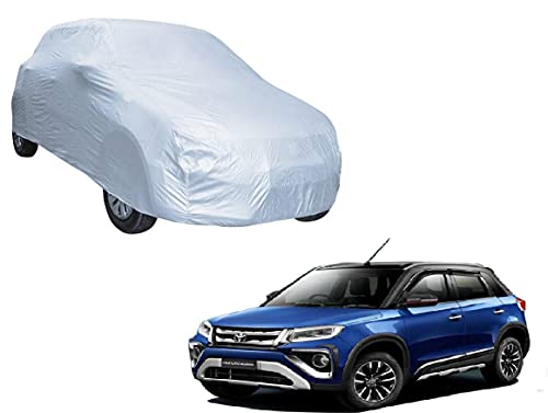 Image of Auto Hub Car Cover Compatible with Urban Cruiser with Weather Proof, Triple Stitched, Urban Cruiser Car Cover- Plain Silver