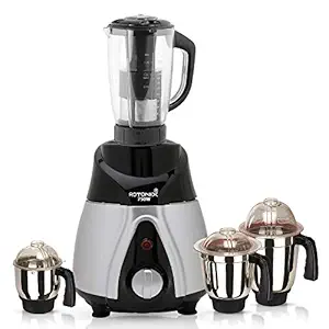 Rotomix NBTLBSMGF21 750-Watt Mixer Juicer Grinder with 4 Jars (1 Juicer Jar, 1 Wet Jar, 1 Dry Jar and 1 Chutney Jar) - BlackSilver