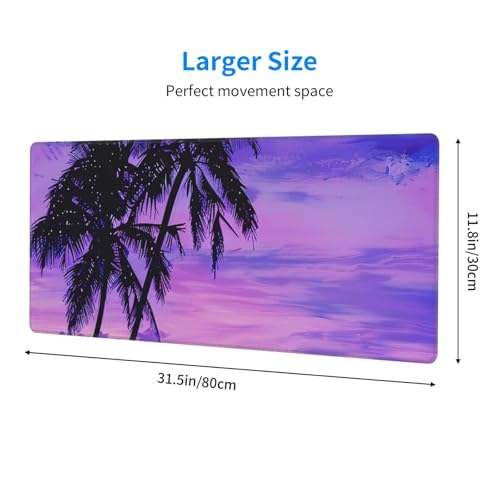 Mouse Pad Grande Antideslizante BEIVGOXL Negro 31.5x12 in miniatura 3