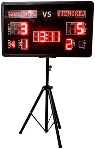 Portable Electronic Scoreboard for Indoor Basketball & Multisport, Big Digital Score Keeper for Large-Scale Competitions, Easy Control Score Board, Ideal for Events