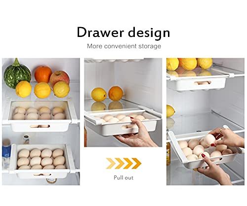 Caja de almacenamiento para frigorífico, huevos, contenedor de almacenamiento, espaciador fresco, organizador de almacenamiento de cocina (8 unidades)