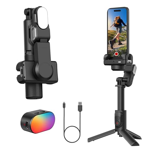 Stabilisateur de cardan pour smartphone Android et iPhone 15 Pro Max avec trépied de téléphone