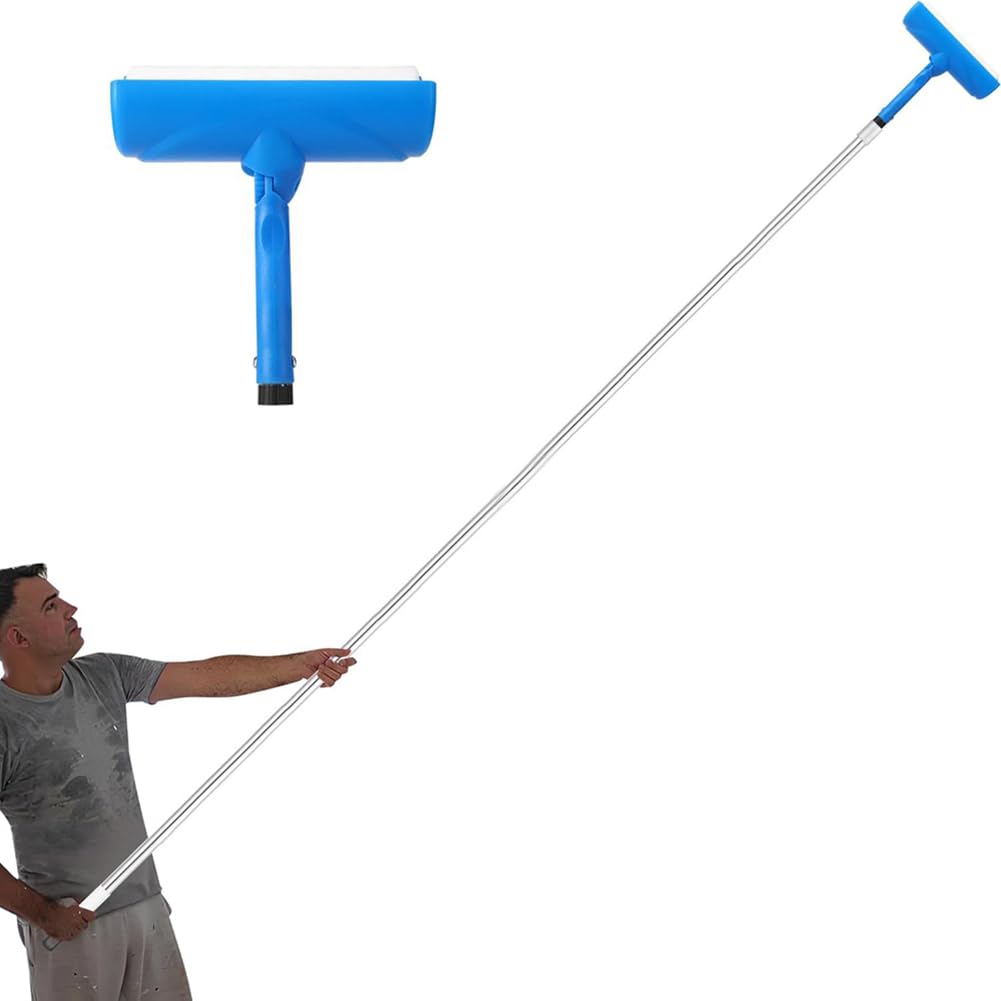 Exteon Pole - Rullo per pittura a soffitto, 1,8 m, testa regolabile da 25,4 cm, con protezione per una facile pittura e progetti fai da te