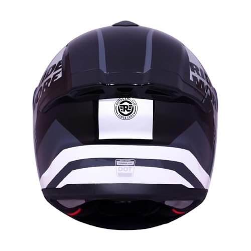 Image of Royal Enfield Override FF RIDEMORE Full Face Helmet | Spoiler & Air-Vent System | High-Impact ABS Shell | Certification: ISI & DOT | UV Treated Visor | Micrometric Buckle Stellar Blue XL