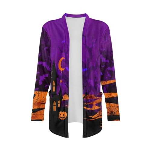 Image of Forchrinse Red Ladybug Cardigan for Women Causal Long Sleeve Open Front Cardigans Sweater Fashion 2024 Fall Coat with Pockets