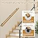 6FT Wooden Stair Handrails,Hand Railings for Stairs Indoor Outdoor Wall Mount Support Wood Handrails,Non-Slip Sturdy Staircase Handrail Safety Grab Bar Rod Complete Kit for Home,Lofts,Guardrail