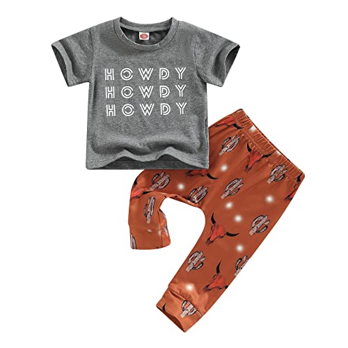 Image of 2PCS Clothes Summer Infant Baby Boy Outfits Letter Printed Short Sleeve T-Shirt Tops and Jogger Pants Set