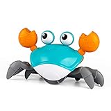 NEXTAKE Amphibious Bath Toy for Kids, Funny Windup Crabs Swimming Floating Toy Clockwork Beach Toy...