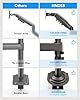 HUANUO 17-32 Inch Dual Monitor Stand, NITROGLIDE™ Dual Monitor Mount, Monitor Stand 2 Monitors, Ergonomic Adjustable Tilt/Swivel/Rotate, Weight Max 19.8 lbs, VESA 75/100mm #2