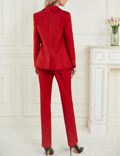 Elegant White Pant Suits for Women by YUVUXE – Dressy 3-Piece Business Casual Blazer Set in Size 16 - Image 2