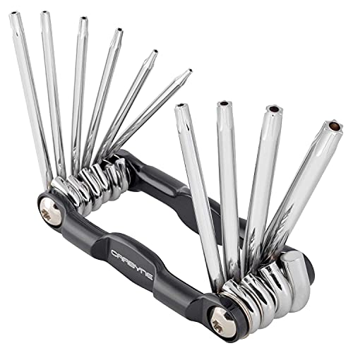 Carbyne Folding Tamper Star Wrench Set - 10 Piece, T-6 To T-30 | S2 Steel #TOP6