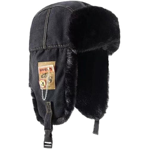 Bemonew Winter Trapper Hat fashion Winter Trapper Hat Fluffy Warm with Ear Flaps for Men Women
