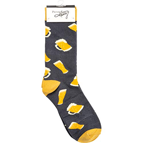 Primitives-by-Kathy-105535-Decorative-Box-Sign-Pair-of-Socks-Gift-Set-Good-Beers-are-Better-One-Size-Black-Gold Primitives by Kathy 105535 Decorative Box Sign Pair of Socks Gift Set Good Beers are Better One Size Black Gold