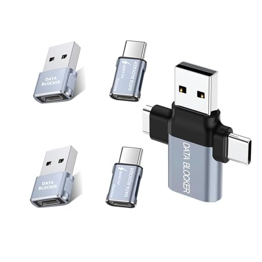 Data Blocker, USB C Data Blocker for iPhone 15 16 & Any USB C Mobile Phone Charging, Protect Against Juice Jacking, Hack Proof 100% Guaranteed, USB Data Blocker Adapter (5 Pack Grey)