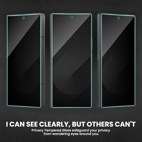 Image of ArmourPro Anti-Spy Matte Privacy Tempered Glass for Samsung Galaxy Z Fold 6 with Edge to Edge Protector Coverage and Easy Installation kit | Black, Pack of 2