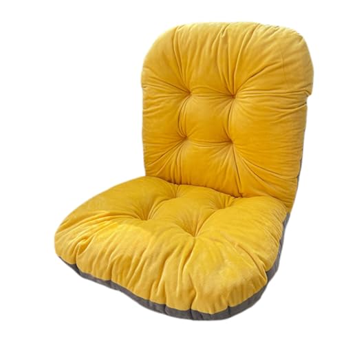 Qinaaiu クッション リクライニング コンパクト 折りたたみ ハイバック 一人用 かわいい 座椅子ソファ フロアチェア ふあふあ 低反発ウレタン 14段階 一人掛け (イエロー)