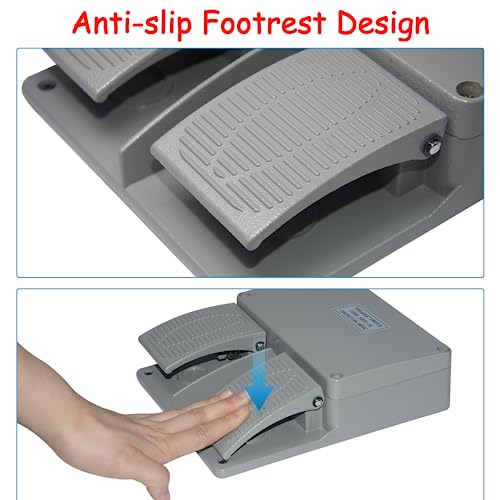 yeshine Ydt1-16 380Vac 10A Pedal de Interruptor de Pé Duplo Placa de Dois Pedais Controlador de Peda