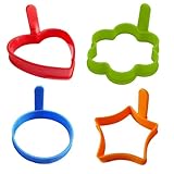 Anillos de silicona para huevos, forma de huevo para sartenes, resistentes al calor, utensilio de cocina para el desayuno, casa, camping, hamburguesas, sándwich