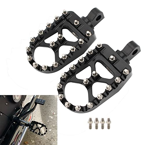 Mx Offroad Wide Foot Pegs Footrest Chopper Bobber Front Rear Pedal For Harley Dyna Street Bob Sportster Iron 883 Softail Fatboy #TOP1