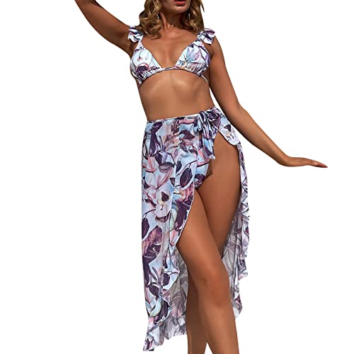 Bikini 3 pièces violet Lane avec jupe intégrée pour sculpter et sublimer la silhouette