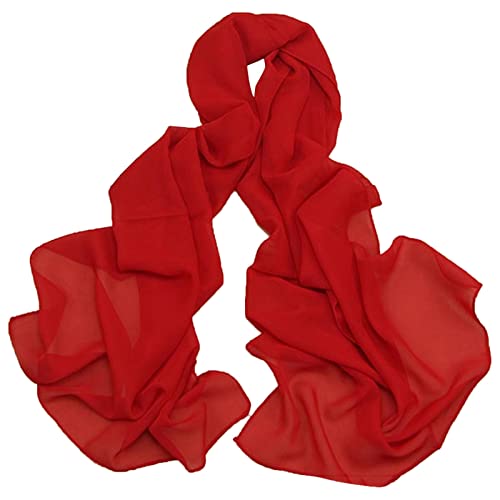 FGUUTYM Bufanda de seda de gasa lisa para mujer, bufanda de color caramelo, bufanda calefactable, a, Talla única