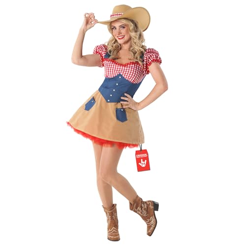 Fun Shack Kostüm Cowgirl für Damen, Cowboy Kleid, Perfekt für Fasching und Karneval, XXL