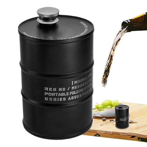 Frasco para Whisky - Recipiente De Gran Capacidad - Acero Inoxidable Portátil 750 ml para Excursionismo y Viajes