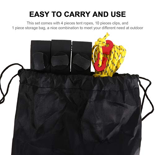 CLISPEED Clipes de Lna Reflexiva Cnjuntde Cabs de Guia de Crda de Barraca Clipes de Lna Aóris de Bar