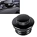 Anzio Black Pop Up Screw-in Flush Gas Reservoir Cap Vented Fuel Tank Compatible with 82-18 Harley