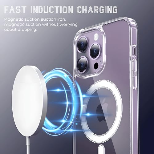 Image of Back Cover Case for iPhone Offers Mag-Safe Compatibility | Crystal-Clear Design | Camera Protection | Durable PC & TPU Construction (Transparent) (iPhone 14 Pro Max)
