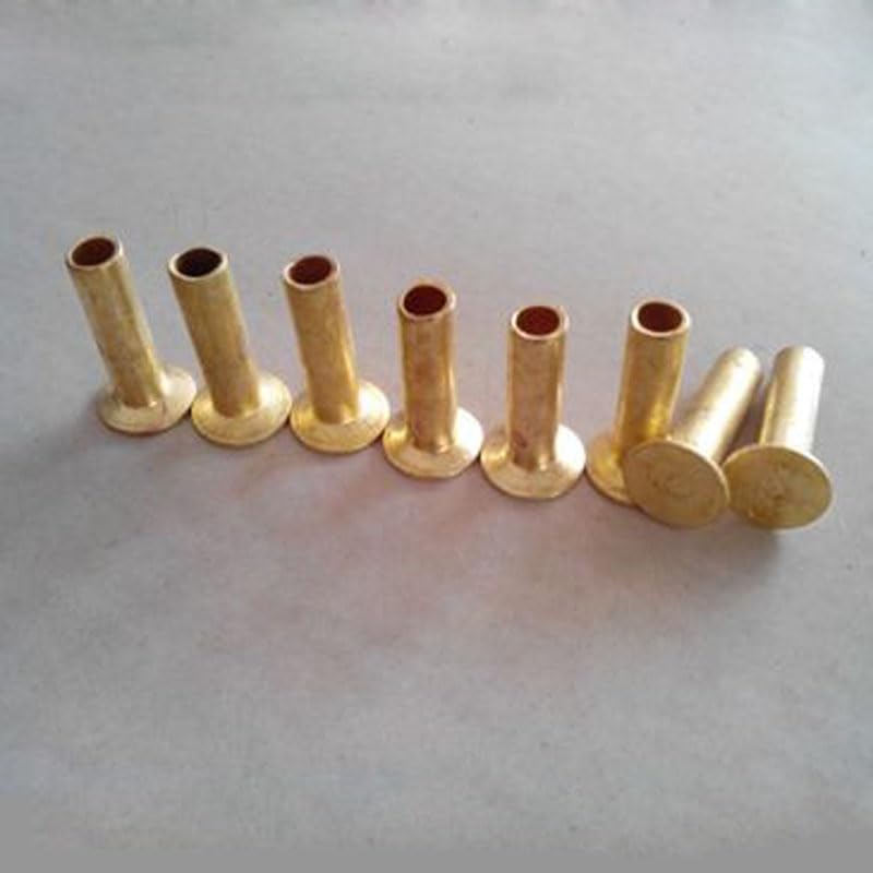 M6 M7 M8 Flat head Rivets Copper alloy Car Mechanical Accessories Hollow Rivets 18-24mm Length - (Stem Length: M8x22mm(5pcs))