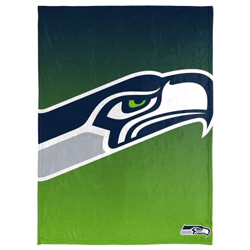 FOCO NFL Micro Raschel Throw Blanket, Gradient, 50 x 60 Seattle Seahawks