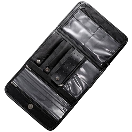 Bolsa enrollable para joyas negra con compartimentos para anillos y pendientes 2