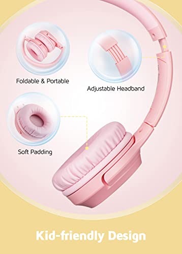 Kabellos Kopfhörer Kinder, Kopfhörer für Kinder mit Mikrofon, 60 Stunden Spielzeit, Stereo-Sound, 85/94dB Lautstärke… - Image 7