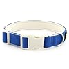 Plutus Pet Cotton Dog Collar, Heavy Duty Collar with Soft Padding, Adjustable and Comfortable for Small Medium and Large Dogs, Royal Blue, L