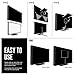 Waterproof Outdoor TV Covers for 55 to 58 inches Outside TV, 600D Thick Fabric TV Screen Protector Cover with Remote Control Pocket - Size 55''W x 35''H x 5.5''D