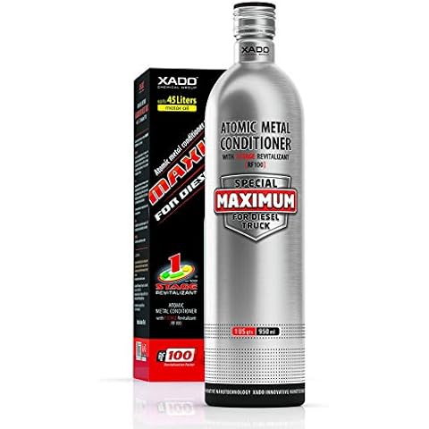 XADO 1 Stage Maximum for Diesel Trucks | Engine Oil Additive for Heavy Duty Machinery & Tractor Trailer Semi Truck | Oil Capacity Up to 45 Quarts (Bottle, 950 ml) Cover