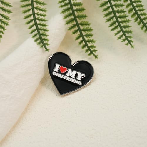 Image of Ronglry I Love My Gir.lfriend Pin Cute Gifts for Boyfriend Funny Boyfriend Gift Ideas on Anniversary Valentines Birthday Gifts for Him I Heart My Gir.lfriend Pins for Men