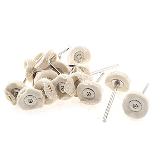 Aexit 15 Pcs Power Polishing Parts & Accessories Round Shank 22x3mm Cotton Blend Pad Jewelry Polishing Buffing Wheels Buffing Wheel