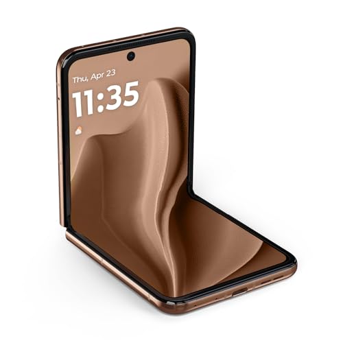 Image of Motorola Moto Razr+ 2025, 256GB + 12GB RAM, Pantone Mocha Mousse - Unlocked