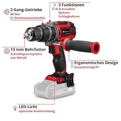 Einhell Professional Akku-Schlagbohrschrauber TP-CD 18/60 Li-i BL Solo – Ansicht 3