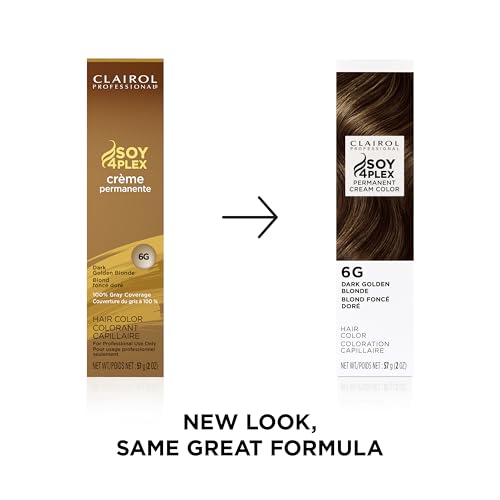 Image of Clairol Professional Permanent Cream Hair Color | 100% Gray Coverage | Blonde, Brown, Black, & Red-Violet Shades | Deep Conditioning & Fade Resistant Results